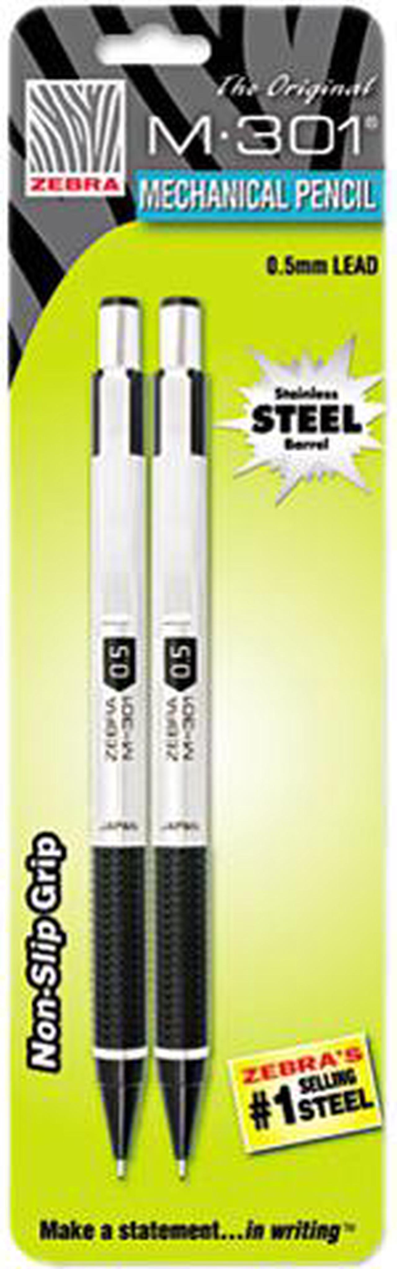Main image of M-301 Mechanical Pencil, 0.5 Mm, Stainless Steel W/Black Accents Barre