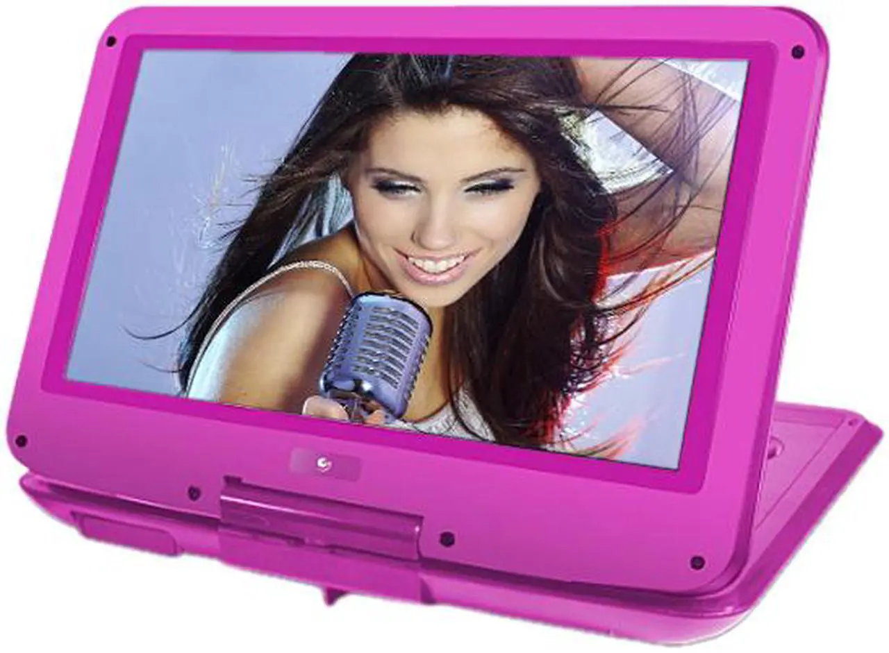 Alt view image 2 of 3 - Ematic EPD121PN Portable DVD Player - 12.1" Display - 1366 x 768 - Pink - DVD-R, CD-R - DVD Video, Video CD, MPEG-4 - CD-DA, MP3 - Lithium Polymer