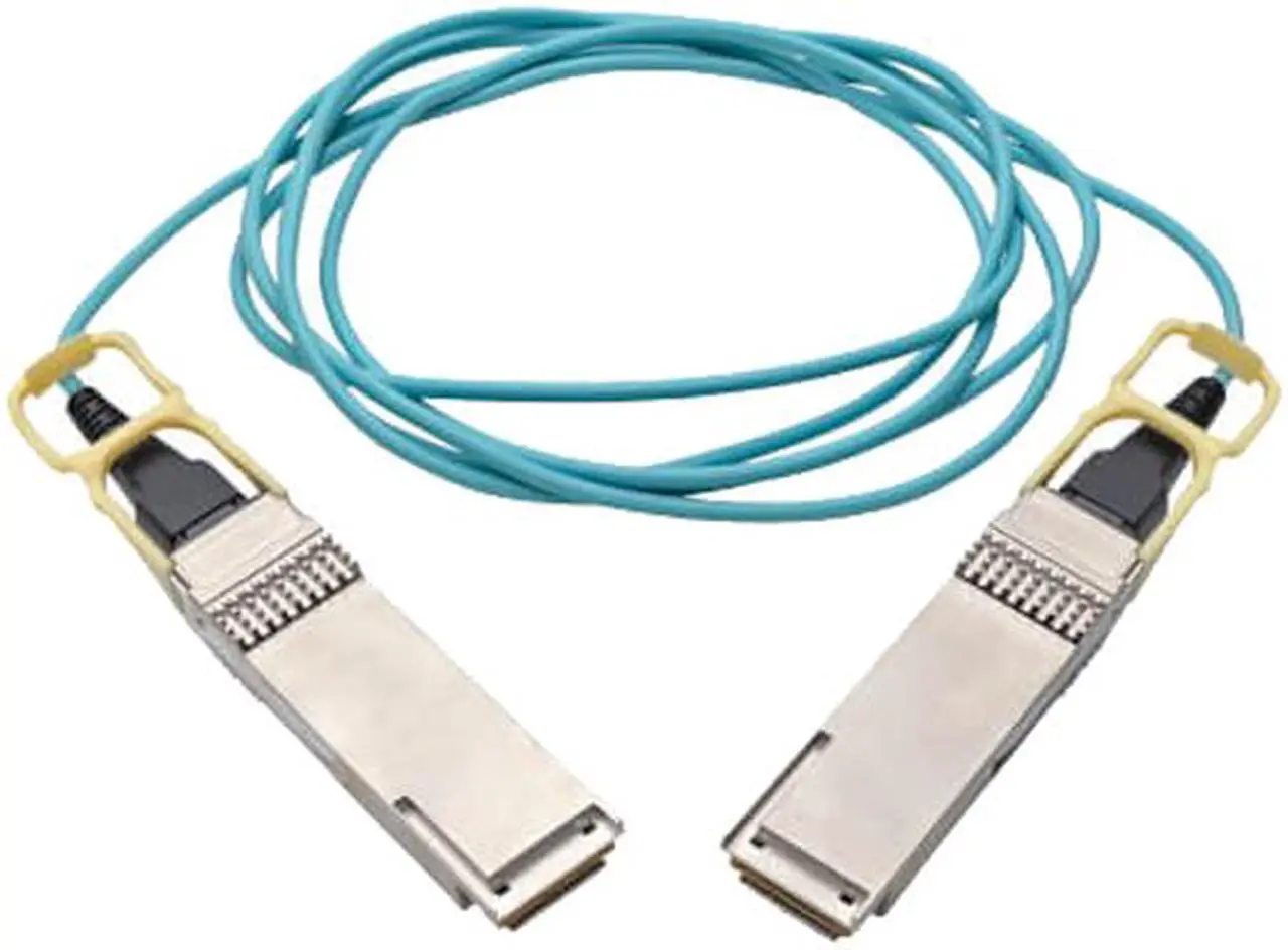 Alt view image 2 of 4 - TRIPP LITE N28H-01M-AQ 3.30 ft. Aqua QSFP28 to QSFP28 Active Optical Cable - 100GbE, AOC, M/M, Aqua, 1m (3 ft.)