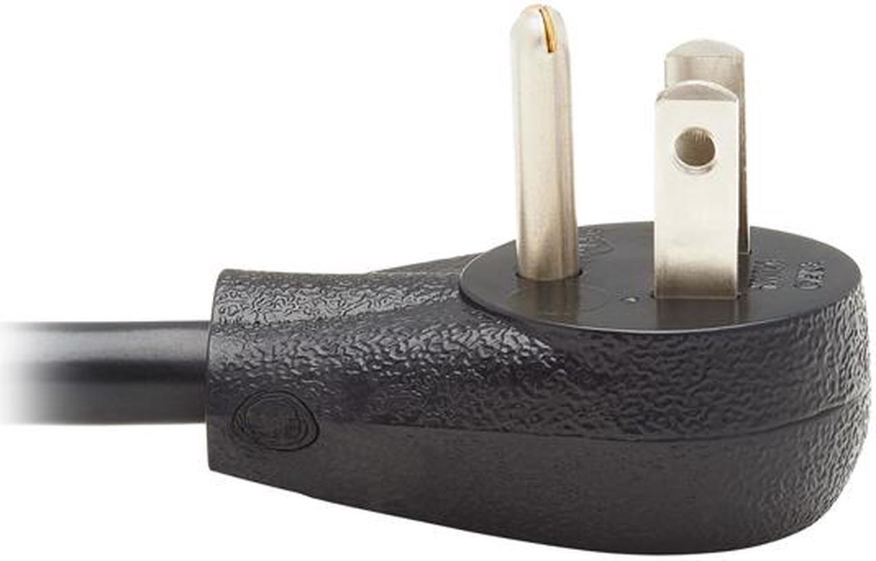 Alt view image 4 of 4 - Tripp Lite P024-010-15D 10 ft. Extension Cord, Right-Angle NEMA 5-15P to NEMA 5-15R - Heavy Duty, 15A, 120V, 14 AWG, Black