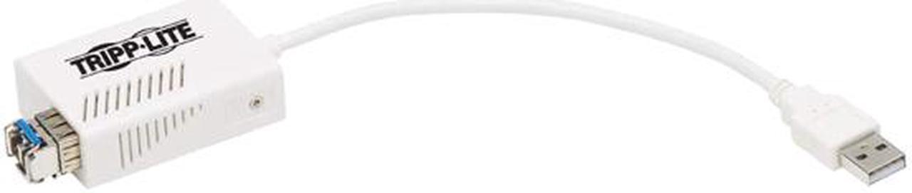 Alt view image 2 of 6 - Tripp Lite U236-SMF-LC USB 2.0 Ethernet Adapter - 10/100 Mbps, 100Base-FX, LC, Singlemode Fiber, White