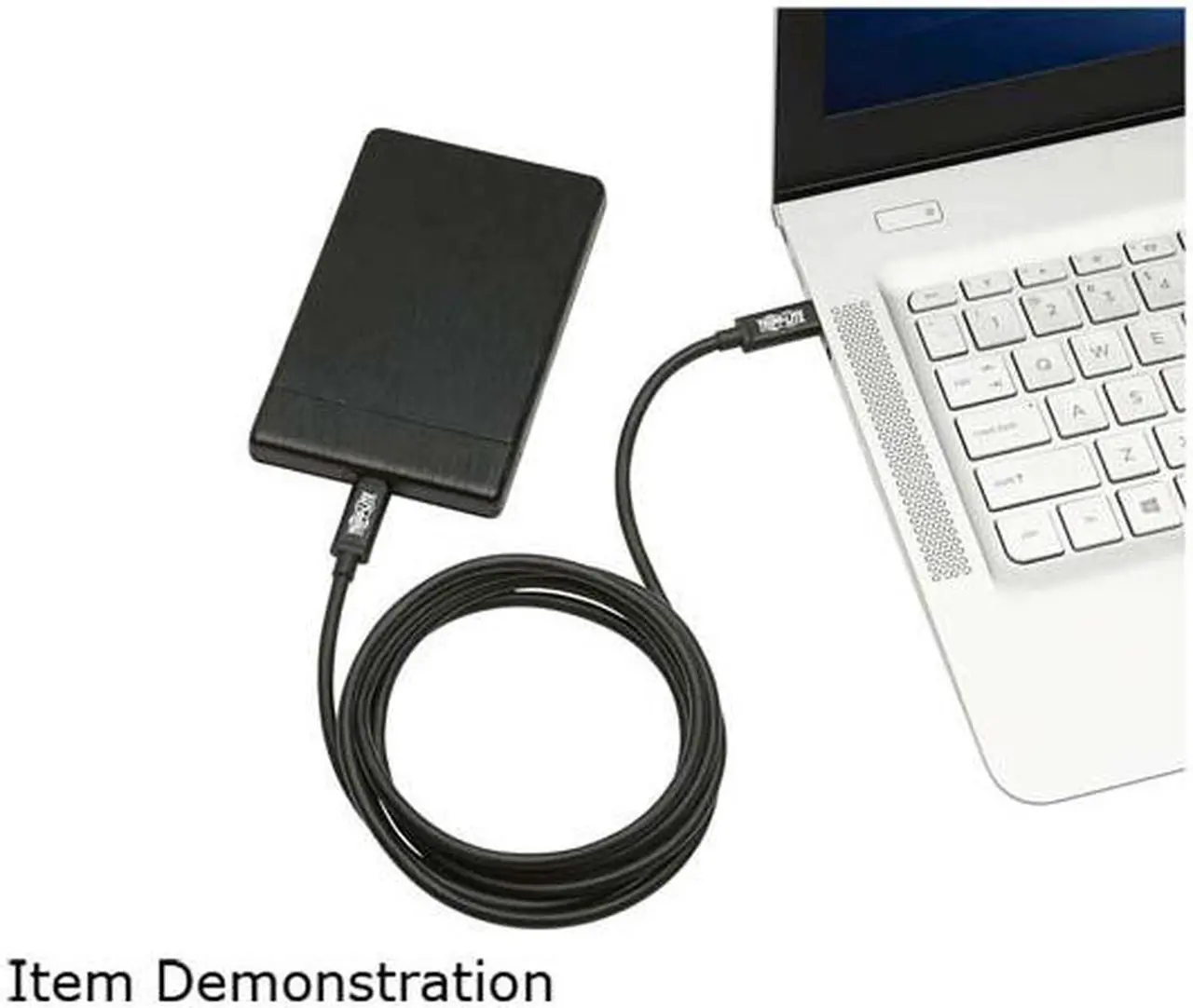 Alt view image 5 of 5 - Tripp Lite Model MTB3-01M-5A-B Thunderbolt 3 Passive Cable - 20 Gbps, 5A 100W Power Delivery, 4K/60 Hz, 1m (3.3 ft.), Black Male to Male