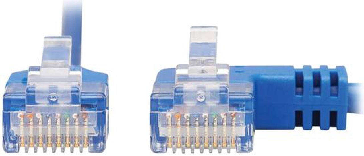 Alt view image 3 of 5 - TRIPP LITE N204-S15-BL-RA 15 ft. Cat 6 Blue Right-Angle Gigabit Molded Slim UTP Ethernet Cable (RJ45 Right-Angle M to RJ45 M)