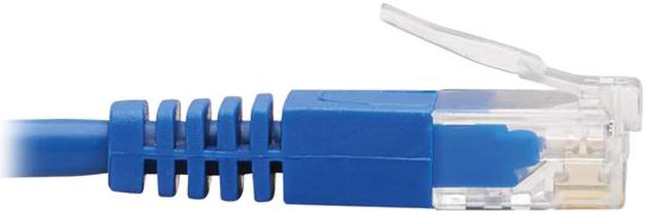 Alt view image 4 of 5 - TRIPP LITE N204-S15-BL-RA 15 ft. Cat 6 Blue Right-Angle Gigabit Molded Slim UTP Ethernet Cable (RJ45 Right-Angle M to RJ45 M)