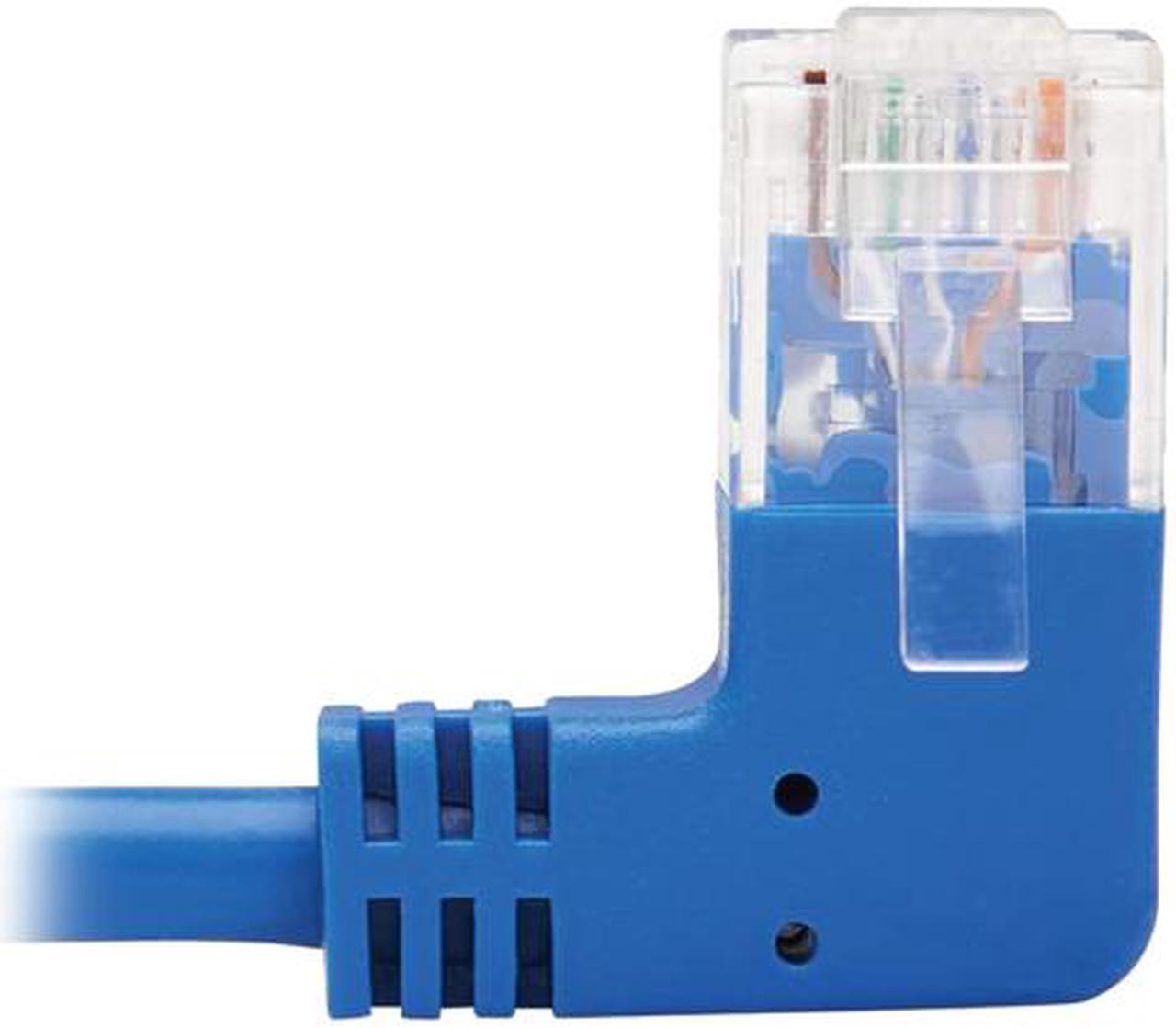 Alt view image 5 of 5 - TRIPP LITE N204-S15-BL-RA 15 ft. Cat 6 Blue Right-Angle Gigabit Molded Slim UTP Ethernet Cable (RJ45 Right-Angle M to RJ45 M)