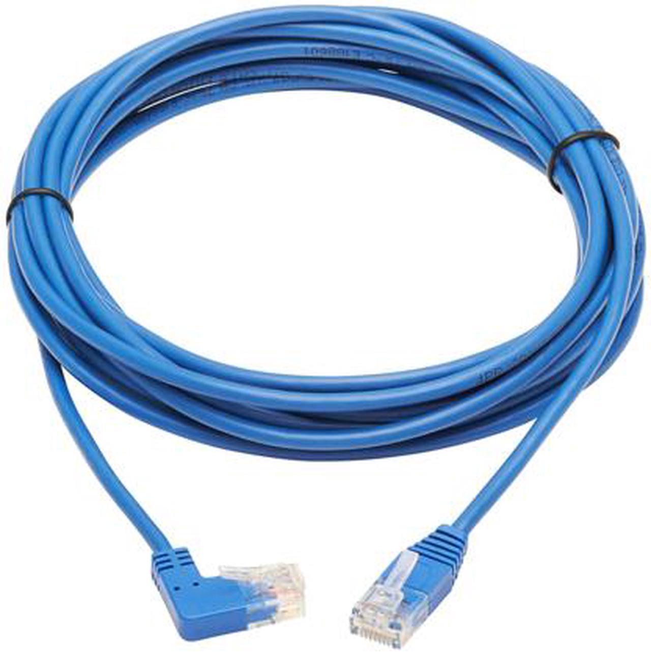 Alt view image 2 of 5 - TRIPP LITE N204-S15-BL-RA 15 ft. Cat 6 Blue Right-Angle Gigabit Molded Slim UTP Ethernet Cable (RJ45 Right-Angle M to RJ45 M)