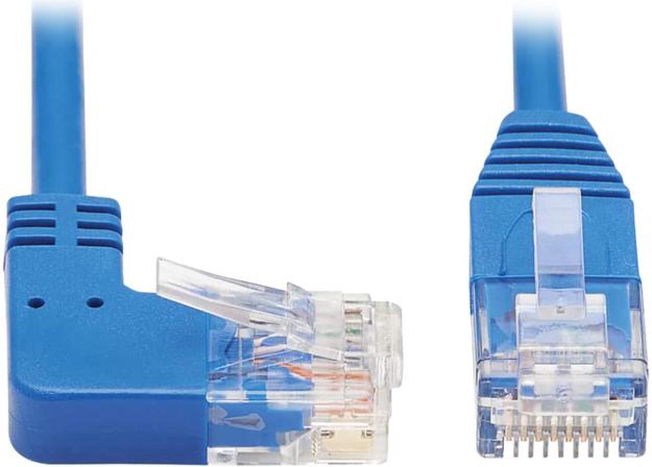 Main image of TRIPP LITE N204-S15-BL-RA 15 ft. Cat 6 Blue Right-Angle Gigabit Molded Slim UTP Ethernet Cable (RJ45 Right-Angle M to RJ45 M)