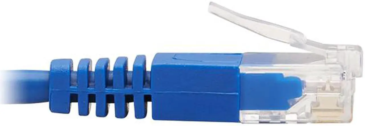 Alt view image 4 of 5 - TRIPP LITE N204-S01-BL-UP 1 ft. Cat 6 Blue Up-Angle Cat6 Gigabit Molded Slim UTP Ethernet Cable (RJ45 Right-Angle Up M to RJ45 M)