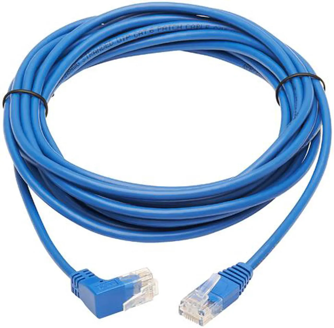 Main image of TRIPP LITE N204-S20-BL-UP 20 ft. Cat 6 Blue Up-Angle Gigabit Molded Slim UTP Ethernet Cable (RJ45 Right-Angle Up M to RJ45 M)