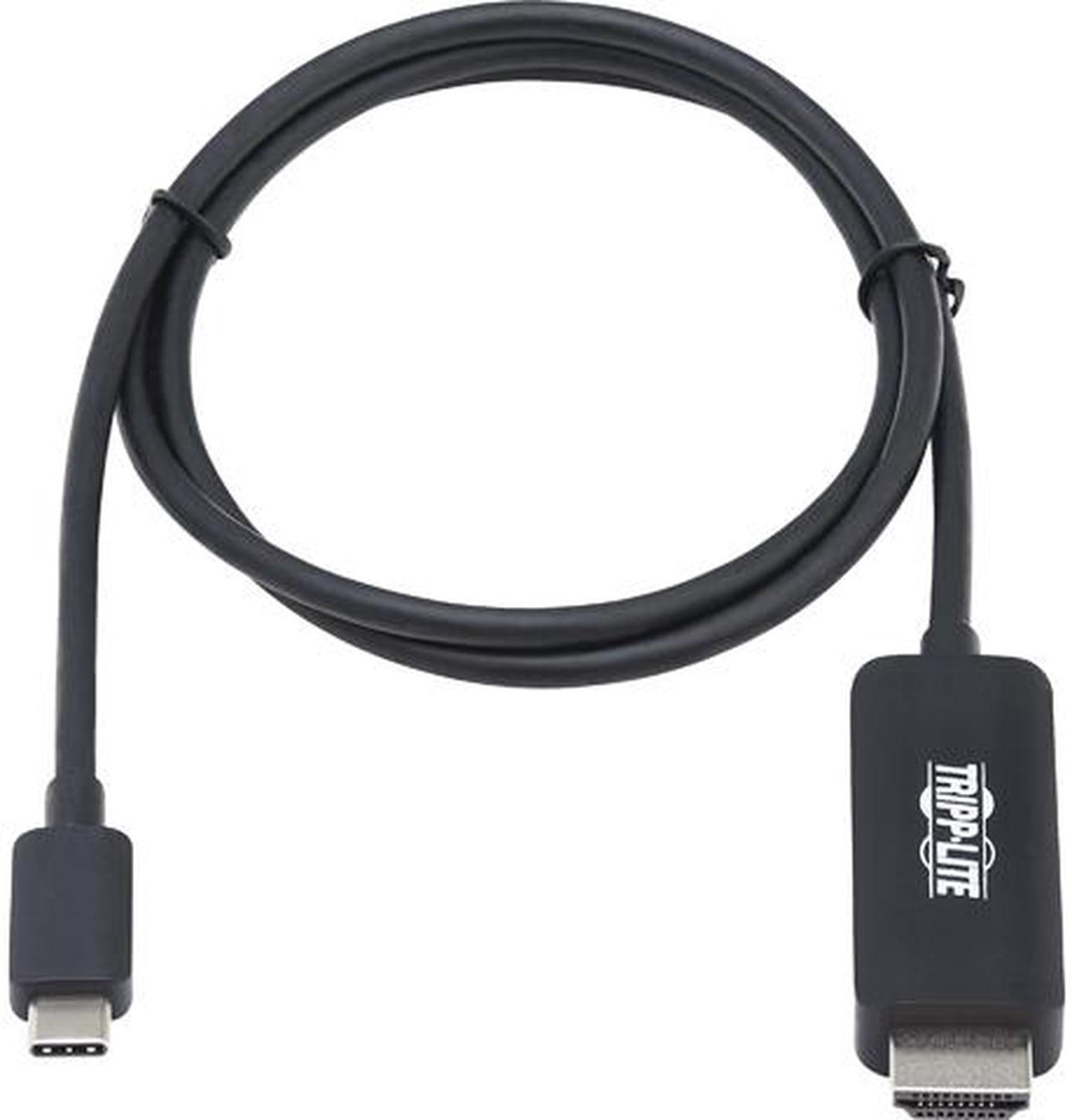 Tripp Lite U444-003-HBE USB-C to HDMI Adapter Cable (M/M), 4K, 4:4:4, Thunderbolt 3 Compatible, Black, 3 ft.