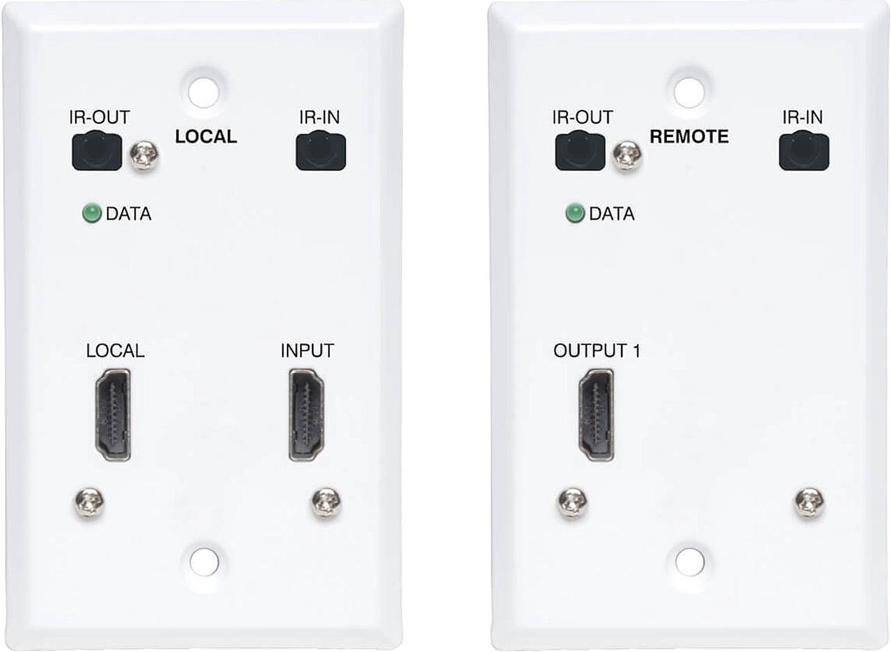Main image of Tripp Lite B127A-1A1-FHFH HDMI over Cat6 Extender Kit, Wallplate, 4K 60Hz, 4:4:4, IR, PoC, HDR, HDCP 2.2, 230 ft., TAA