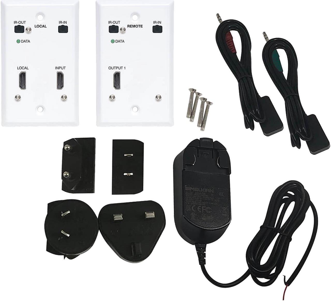 Alt view image 3 of 4 - Tripp Lite B127A-1A1-FHFH HDMI over Cat6 Extender Kit, Wallplate, 4K 60Hz, 4:4:4, IR, PoC, HDR, HDCP 2.2, 230 ft., TAA