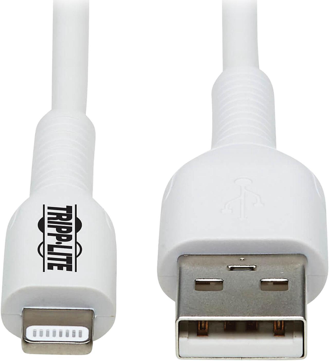 Safe-IT USB-A to Lightning Sync/Charge Antibacterial Cable (M/M), MFi Certified, White, 2 m (6.6 ft.)