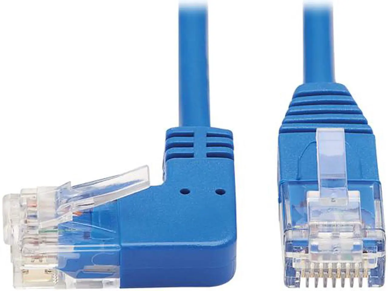 Alt view image 5 of 5 - TRIPP LITE N204-S07-BL-LA 7 ft. Cat 6 Blue Left-Angle Cat6 Gigabit Molded Slim UTP Ethernet Cable (RJ45 Left-Angle M to RJ45 M)
