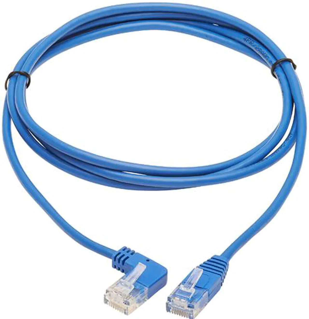 Main image of TRIPP LITE N204-S07-BL-LA 7 ft. Cat 6 Blue Left-Angle Cat6 Gigabit Molded Slim UTP Ethernet Cable (RJ45 Left-Angle M to RJ45 M)