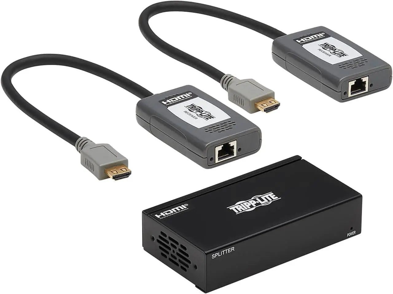 Main image of HDMI Over Cat6 Extender Kit Splitter/2x Pigtail Receivers 4K PoC