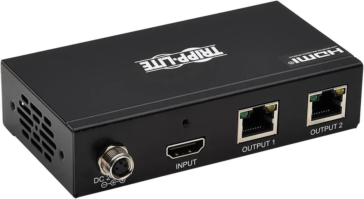 Alt view image 4 of 9 - HDMI Over Cat6 Extender Kit Splitter/2x Pigtail Receivers 4K PoC