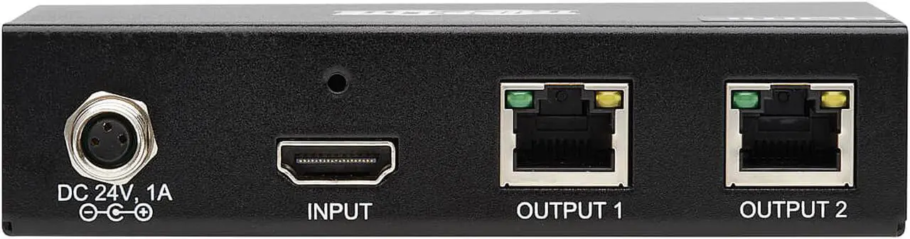 Alt view image 8 of 9 - HDMI Over Cat6 Extender Kit Splitter/2x Pigtail Receivers 4K PoC