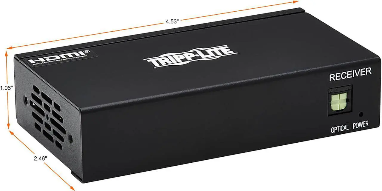 Alt view image 2 of 10 - HDMI Over Cat6 Receiver 4K60Hz HDR 4:4:4 PoC HDCP 2.2 230ft TAA