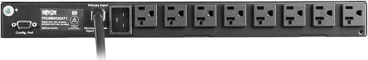 Alt view image 2 of 7 - Tripp Lite PDU ATS / Monitored 120V 1.92kW 20A 16 5-15/20R Dual L5-20P 1URM