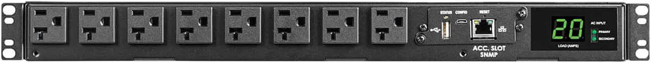 Alt view image 3 of 7 - Tripp Lite PDU ATS / Monitored 120V 1.92kW 20A 16 5-15/20R Dual L5-20P 1URM