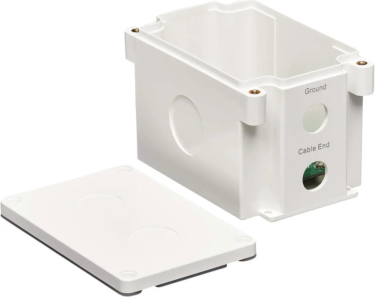 Alt view image 6 of 8 - TRIPP LITE B110-SP-CAT-OD2 Outdoor In-Line PoE Surge Protector Cat5e/6 110 Punch Down IP68