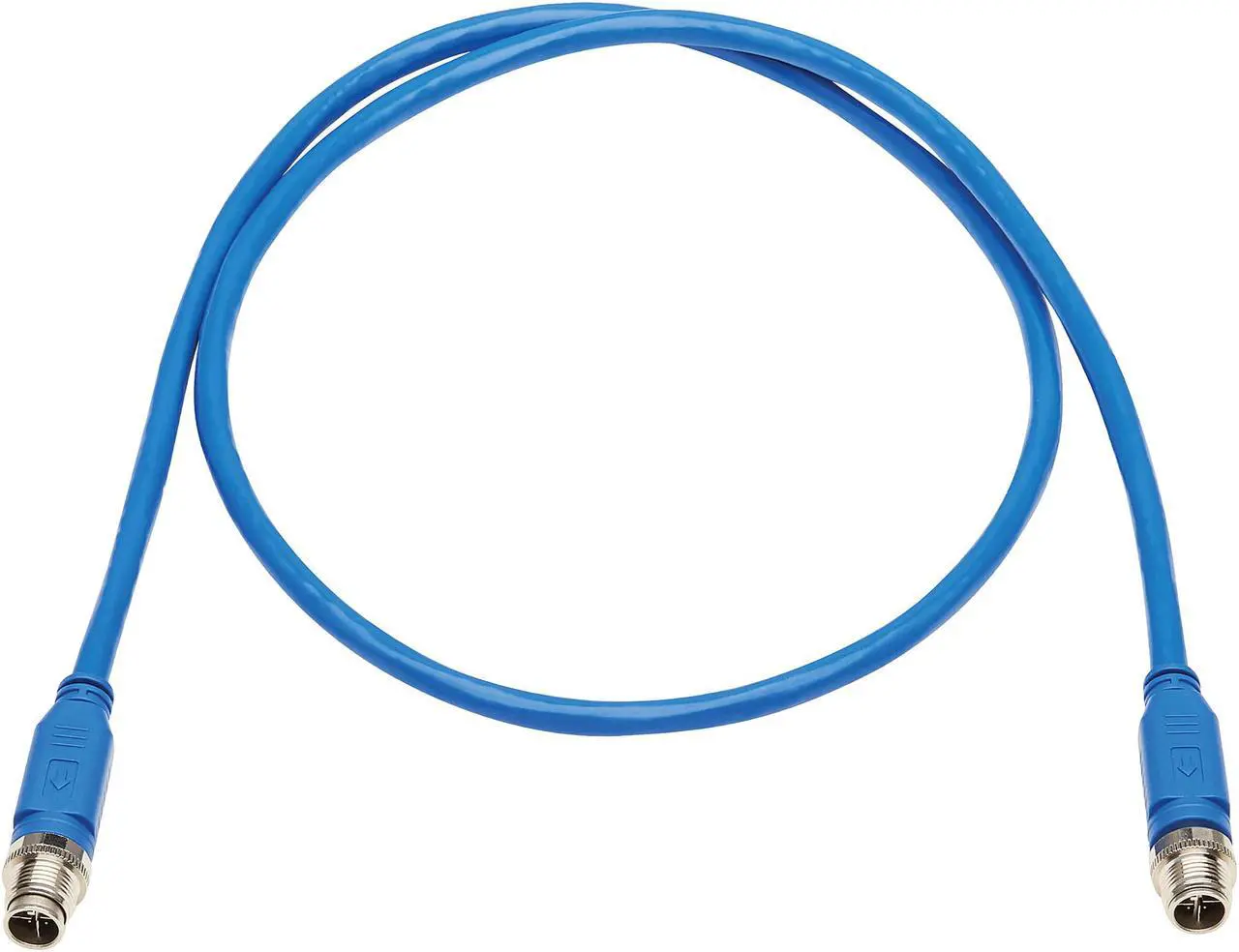 Alt view image 2 of 4 - TRIPP LITE Ethernet Cable M12 X-Code Cat6 1G UTP CMR-LP PoE M/M Blue 3M