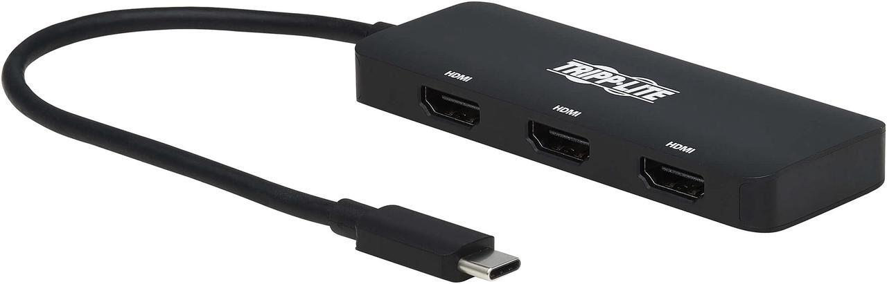 Main image of Tripp Lite USB C Adapter Triple Display 4K60Hz HDMI HDR 4:4:4 HDCP2.2 Black