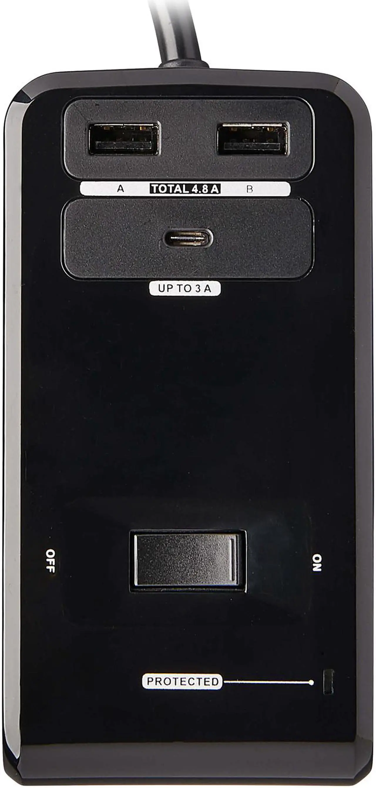 Alt view image 5 of 8 - TRIPP LITE Safe-IT Clamp Surge Protector 6Outlet 5-15R 3 USB Ports 8ft Cord