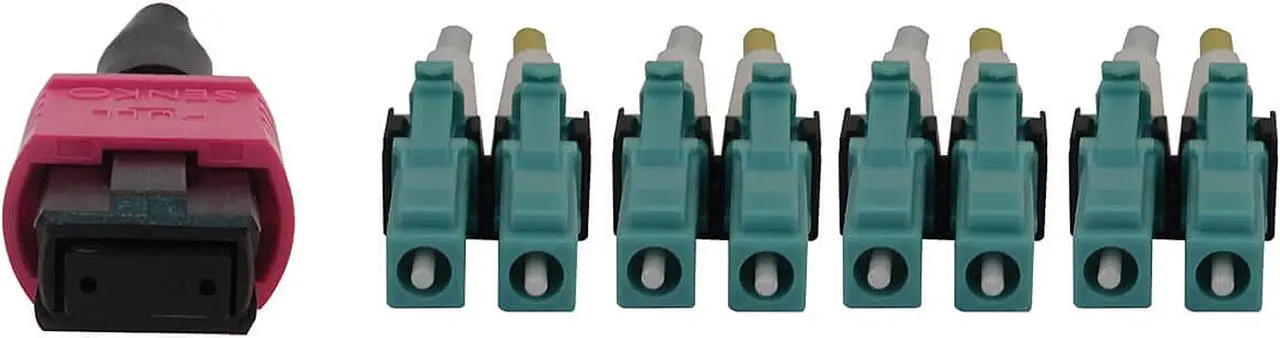 Alt view image 3 of 5 - Tripp Lite Multimode Fiber Patch Cable, 50/125 OM4 MPO to 4x Switchable LC (F/M), 12 Fiber, Magenta, LSZH Jacket, 2 Meters / 6.6 Feet (N845X-02M-8L-MG)