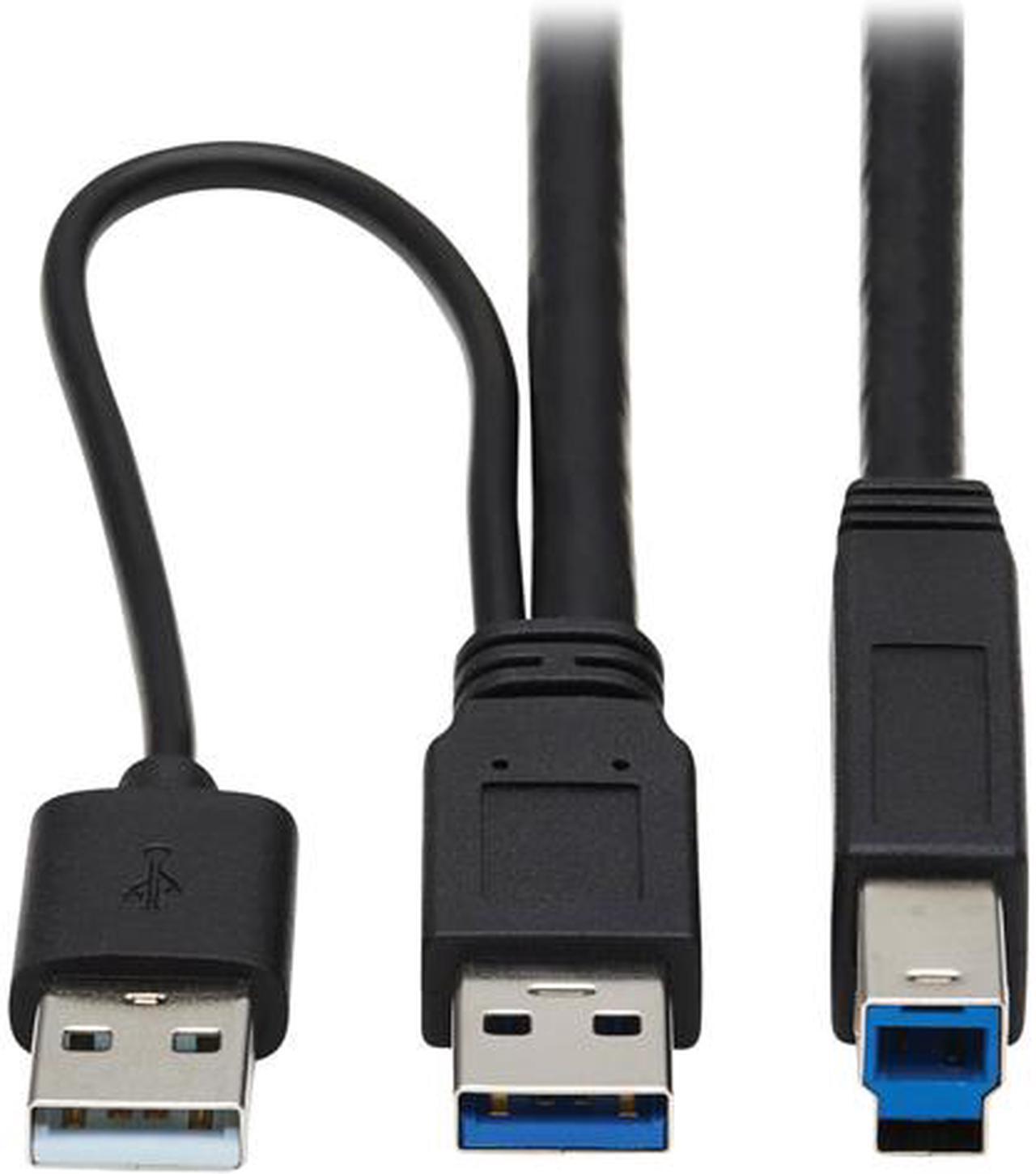 Main image of Tripp Lite USB 3.0 Extension Cable, USB-A to USB-B, Male-to-Male, SuperSpeed Active Repeater, 25 Feet / 7.6 Meters (U328-025-1)