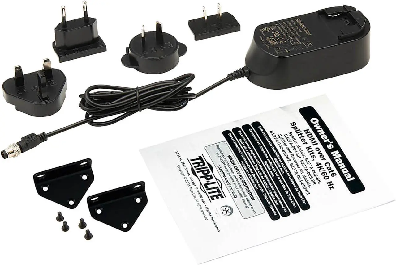Alt view image 5 of 5 - Tripp Lite B127A-008-BH 8-Port HDMI over Cat6 Splitter - 4K 60 Hz, HDR, 4:4:4, PoC, HDCP 2.2, 230 ft. (70.1 m), TAA