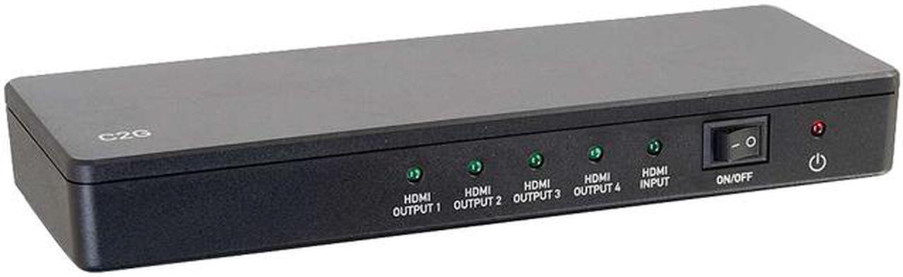 Main image of C2G 41058 4-Port 4K UHD HDMI Splitter, Black