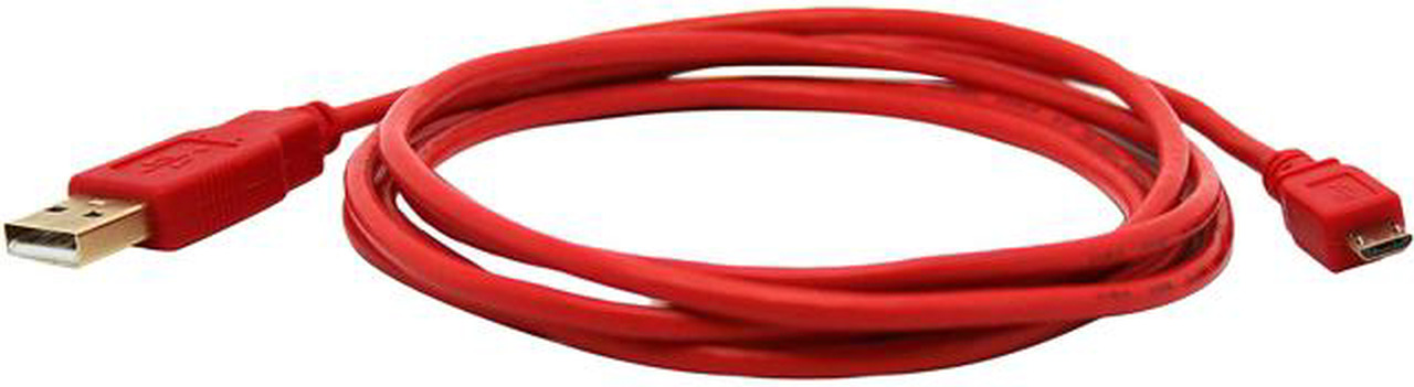 Usb Cable Two Reds Filemate 6 ft Micro USB to USB Cable Type A to Type B - Red, 3FMLDUA2B6 ...