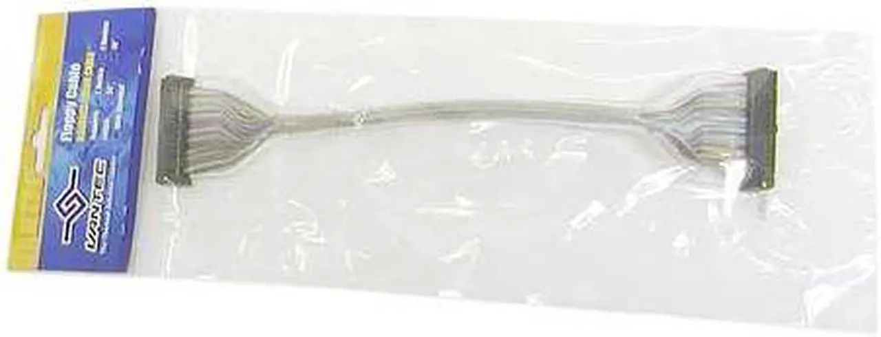 Main image of VANTEC 10" Clear/Silver Floppy drive round cable, Booted, 2-Connector Model CBL-FDD10-CS*2