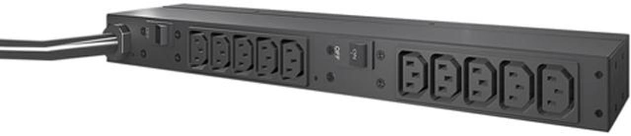 APC Rack Mount PDU, Basic 200V-240V/30A, (10) Outlets, 1U Horizontal Rackmount (AP9571A)