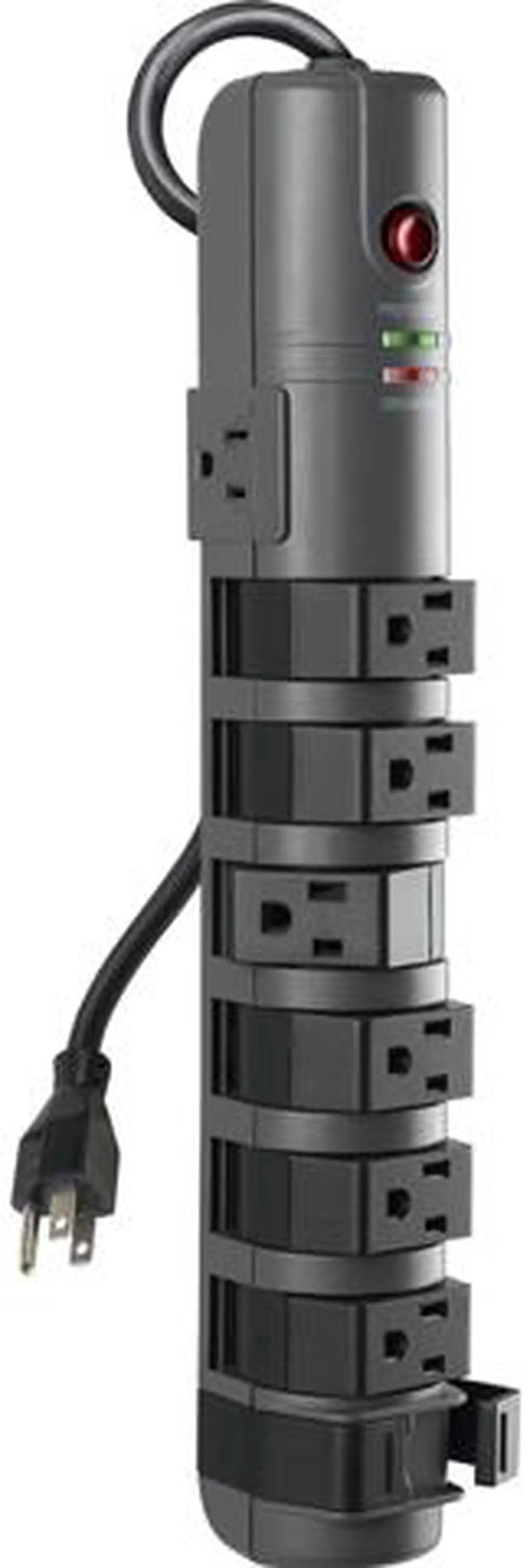 Main image of BELKIN BP108200-06 6 Feet 8 Outlets 1800 Joules Pivot-Plug Surge Protector