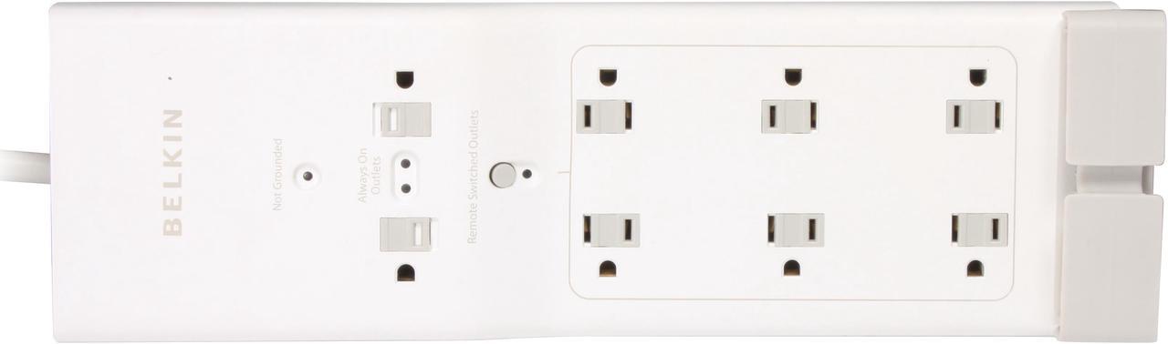 Alt view image 3 of 11 - BELKIN BG108000-04 Conserve Energy Saving 8-Outlet Surge Protector with Remote Switch