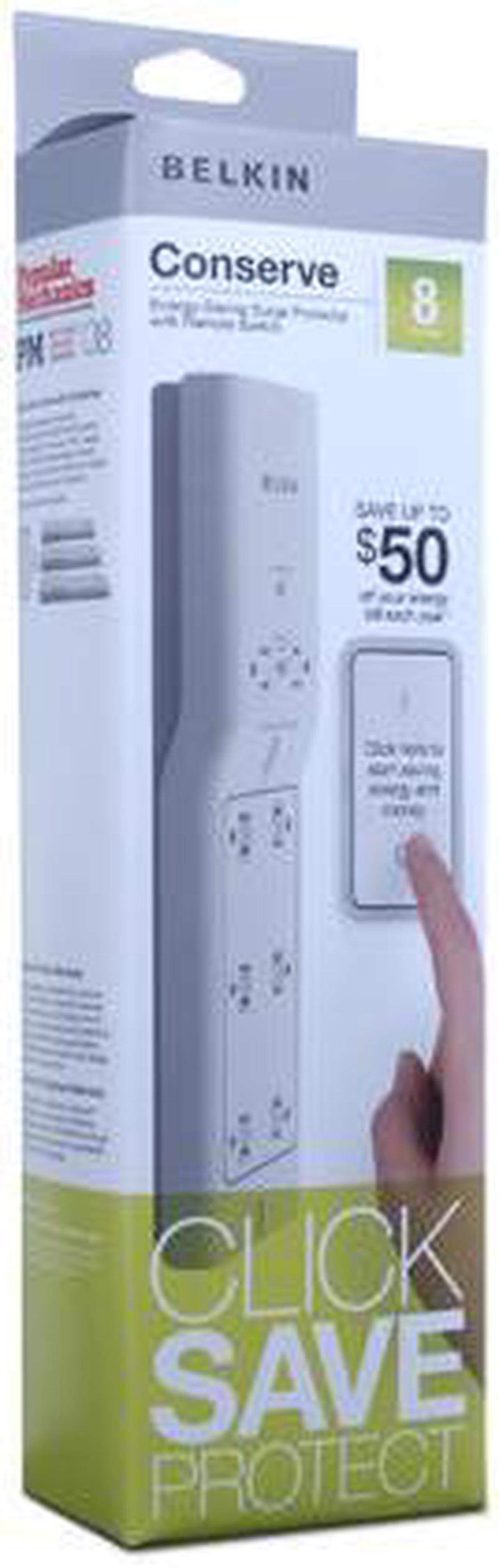 Alt view image 9 of 11 - BELKIN BG108000-04 Conserve Energy Saving 8-Outlet Surge Protector with Remote Switch