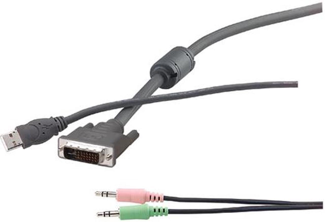 Main image of BELKIN OmniView KVM Cables for SOHO Series with Audio, 6ft USB/DVI