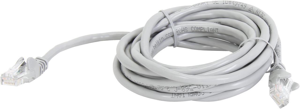 Alt view image 2 of 3 - Belkin A3L791B10-S 10 ft. Cat 5 Gray UTP Patch Cable