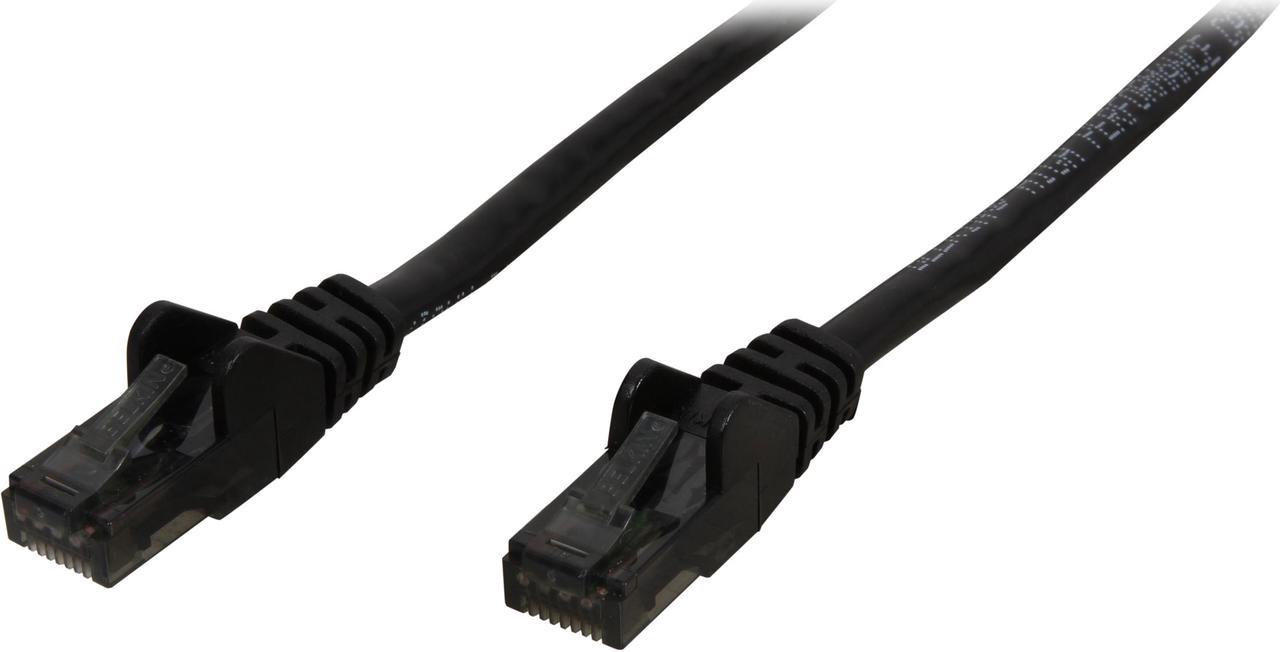 Belkin A3L980b07-BLK-S 7 ft. Cat 6 Black Patch Cable CAT6 Snagless RJ-45M / RJ-45M