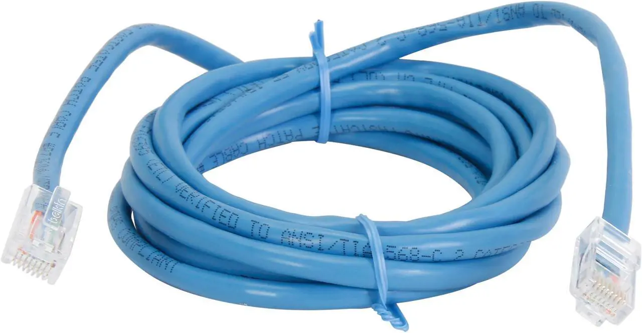 Alt view image 2 of 3 - Belkin A3L791-08-BLU 8 ft. Cat 5E Blue Patch Cable