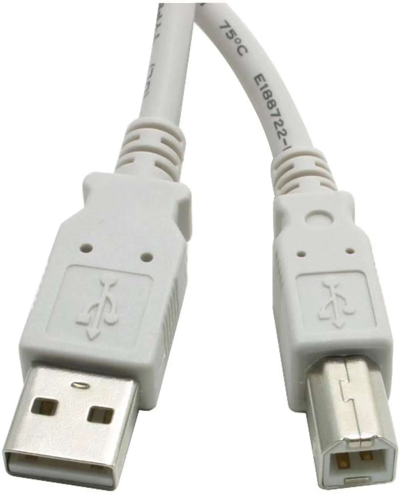 Alt view image 2 of 3 - GENERIC 10U2-02210 Beige AM/ BM USB 2.0 Beige Cable - OEM