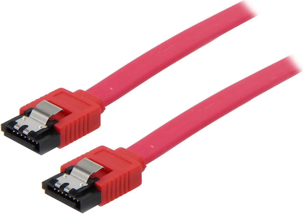 Main image of Rosewill RCW-204 - 20" Flat Red Serial ATA (SATA) III Cable with Locking Latch Support - 6 Gbps, 3 Gbps, and 1.5 Gbps Transfer Rates