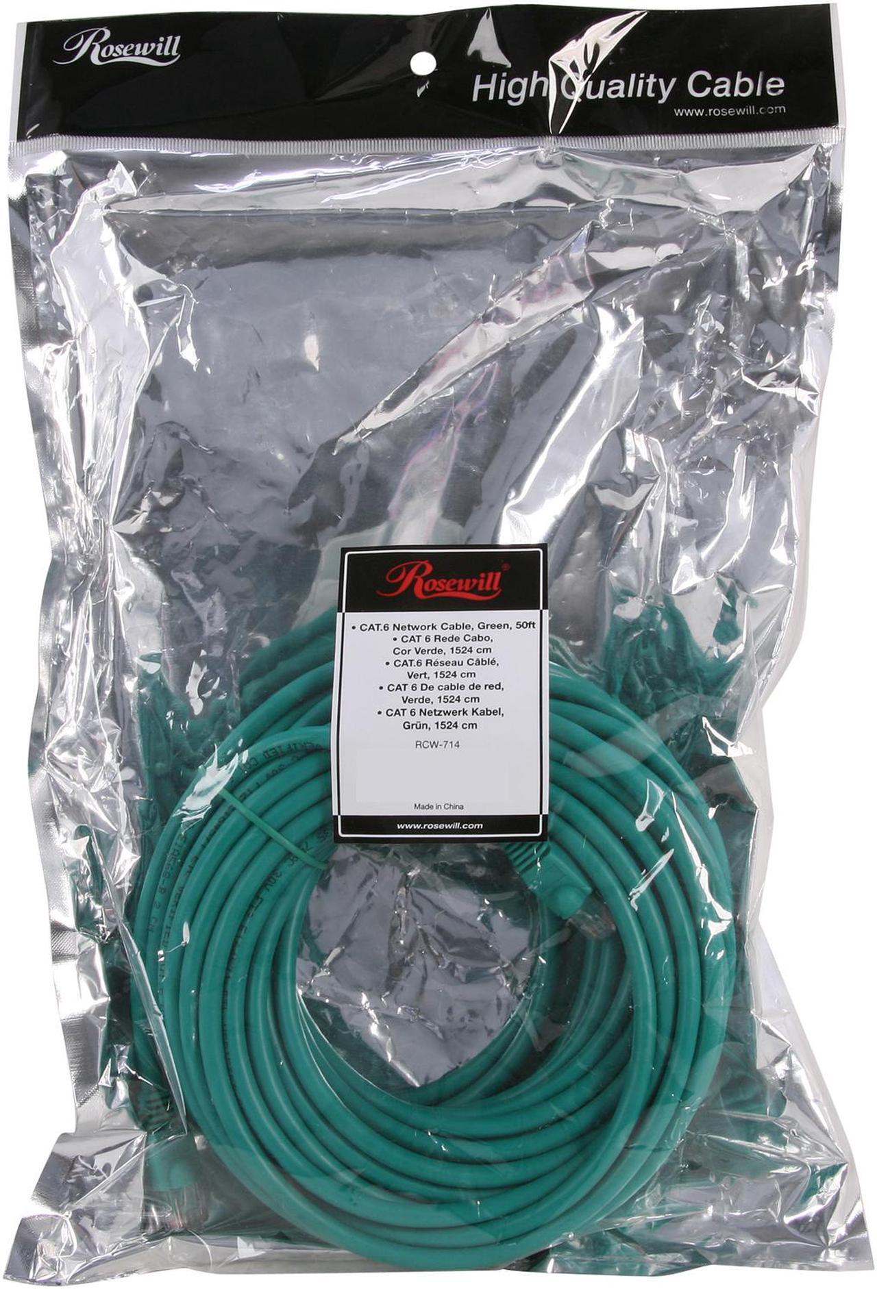 Alt view image 3 of 3 - Rosewill RCW-714 - 50-Foot Cat 6 Network Cable - Green