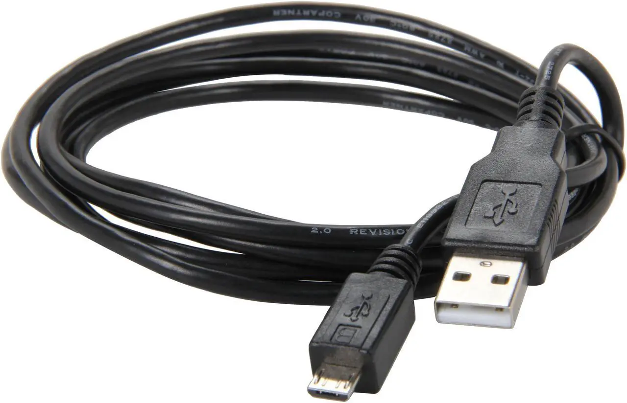 Alt view image 2 of 3 - Rosewill 6.5-Foot USB 2.0 A Male to Micro USB B (5-Pin) Cable, Black (RC-6-USB-AM-MB-BK)