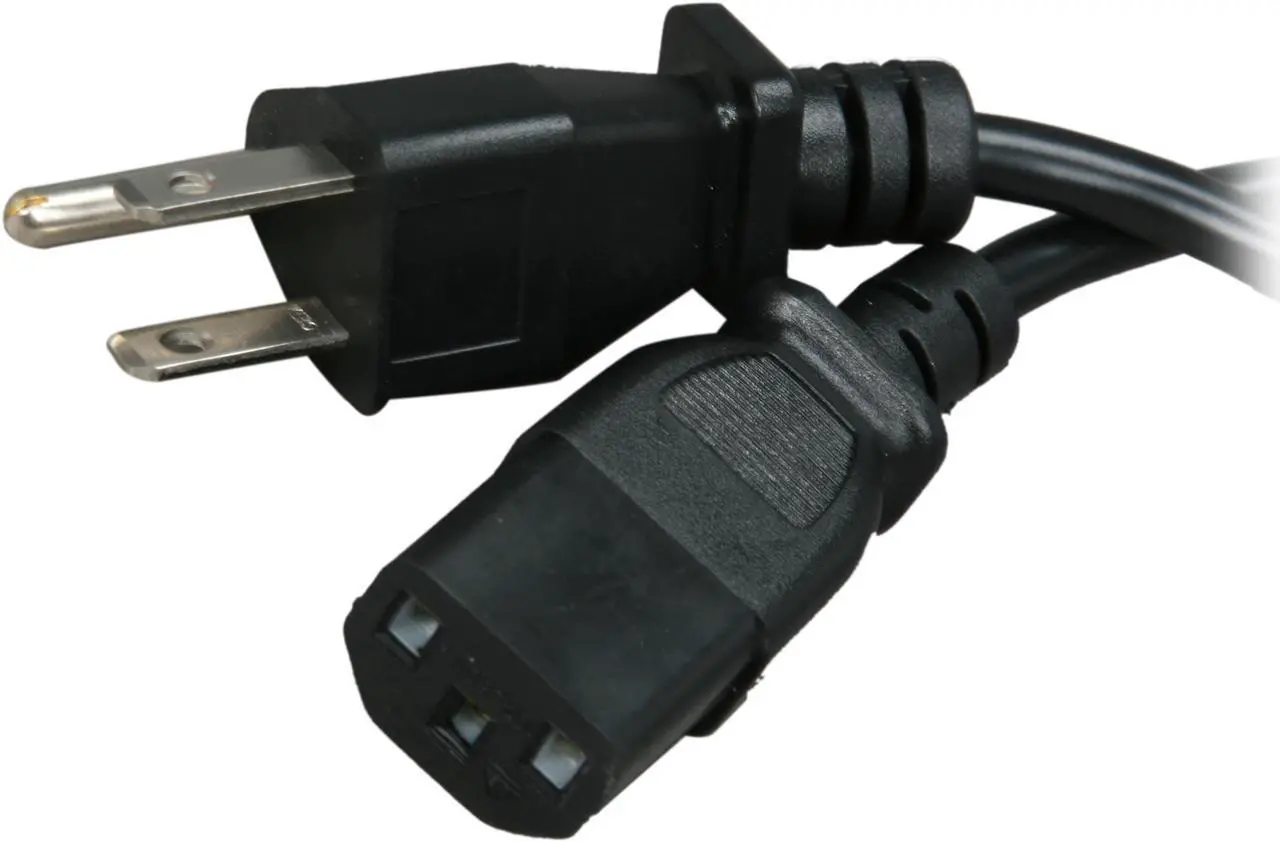 Main image of Rosewill RCA-12-AC-US - 12-Foot Universal AC Power Supply Cord - 3-Prong, Male to Female, Black