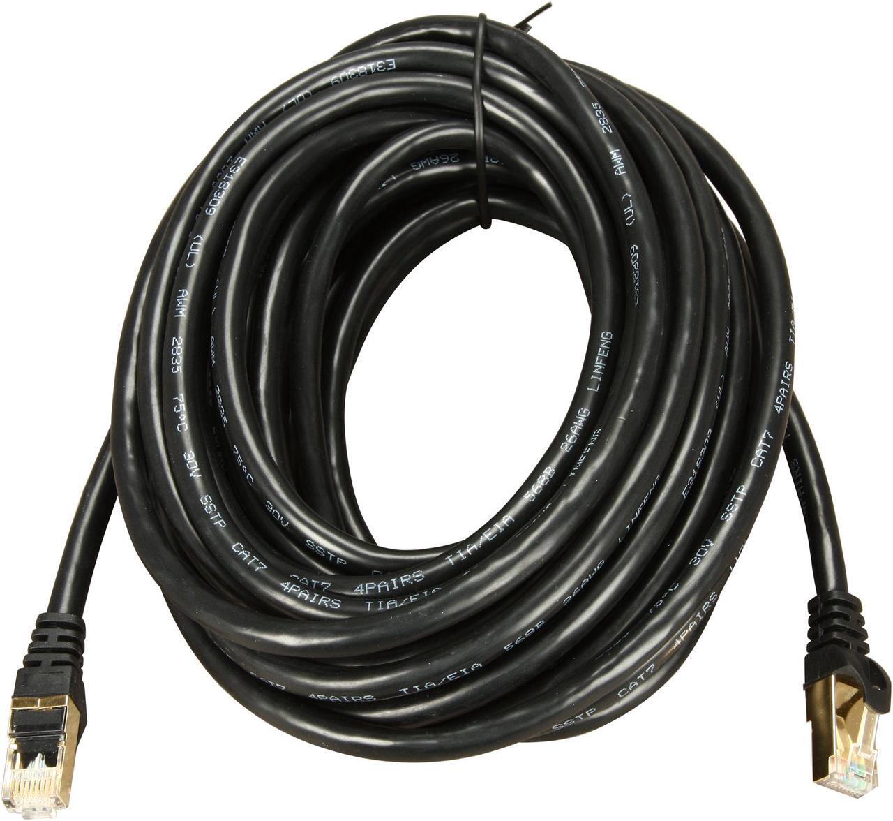 Alt view image 2 of 3 - Rosewill RCW-25-CAT7-BK 25 ft. Cat 7 Black Shielded Twisted Pair (S/STP) Networking Cable
