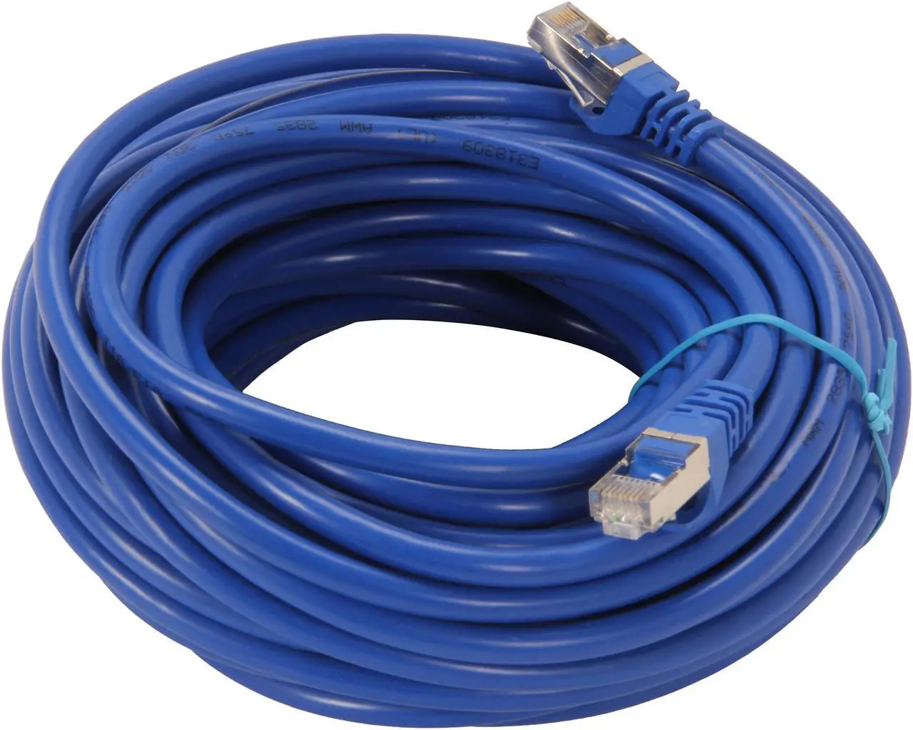 Alt view image 2 of 3 - Rosewill RCNC-12015 - 50-Foot Blue Cat 6A Shielded, Screened Twisted Pair (S / STP) Enhanced 550MHz Network Ethernet Cable
